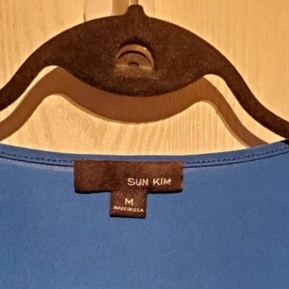 *SUN KING* Women's Blue Dress Top/Blouse - Size Med - Mint - Picture 2 of 3